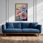 Peony Flower Wall Art Print: Modern Gold Botanical Decor (Digital / Print / Canvas / Framed)