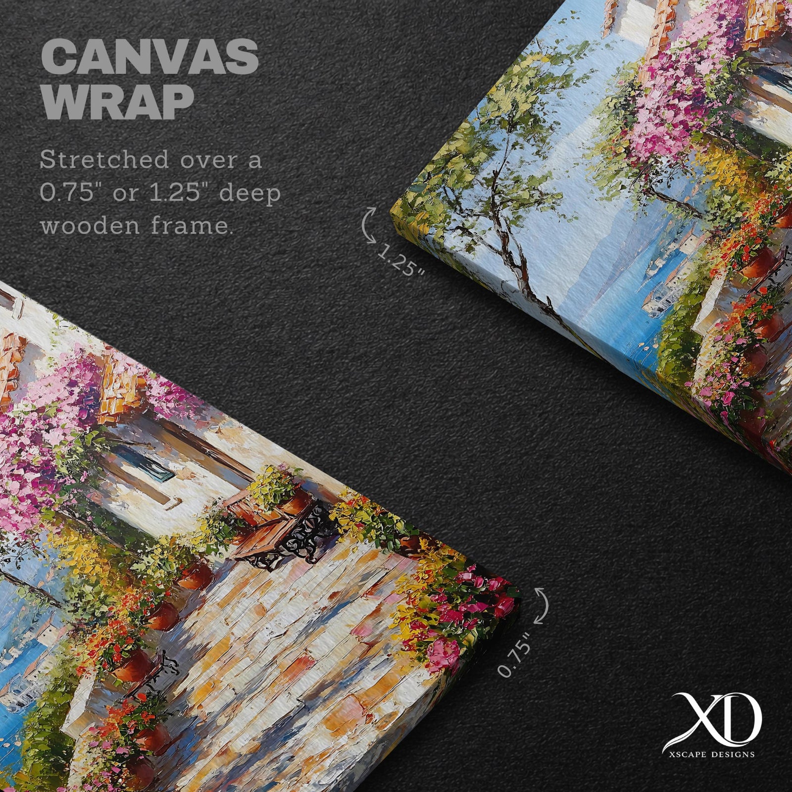 Mediterranean Patio Wall Art: Italian Coastal Landscape Decor (Digital / Print / Canvas / Framed)