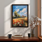 Tuscan Wildflower Impasto Print: Rustic Countryside Farmhouse Decor (Digital / Print / Canvas / Framed)