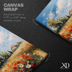 Tuscan Wildflower Impasto Print: Rustic Countryside Farmhouse Decor (Digital / Print / Canvas / Framed)