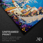 Amalfi Coast Impasto Wall Art: Vibrant Mediterranean Coastal Decor (Digital / Print / Canvas / Framed)