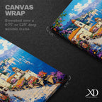 Amalfi Coast Impasto Wall Art: Vibrant Mediterranean Coastal Decor (Digital / Print / Canvas / Framed)