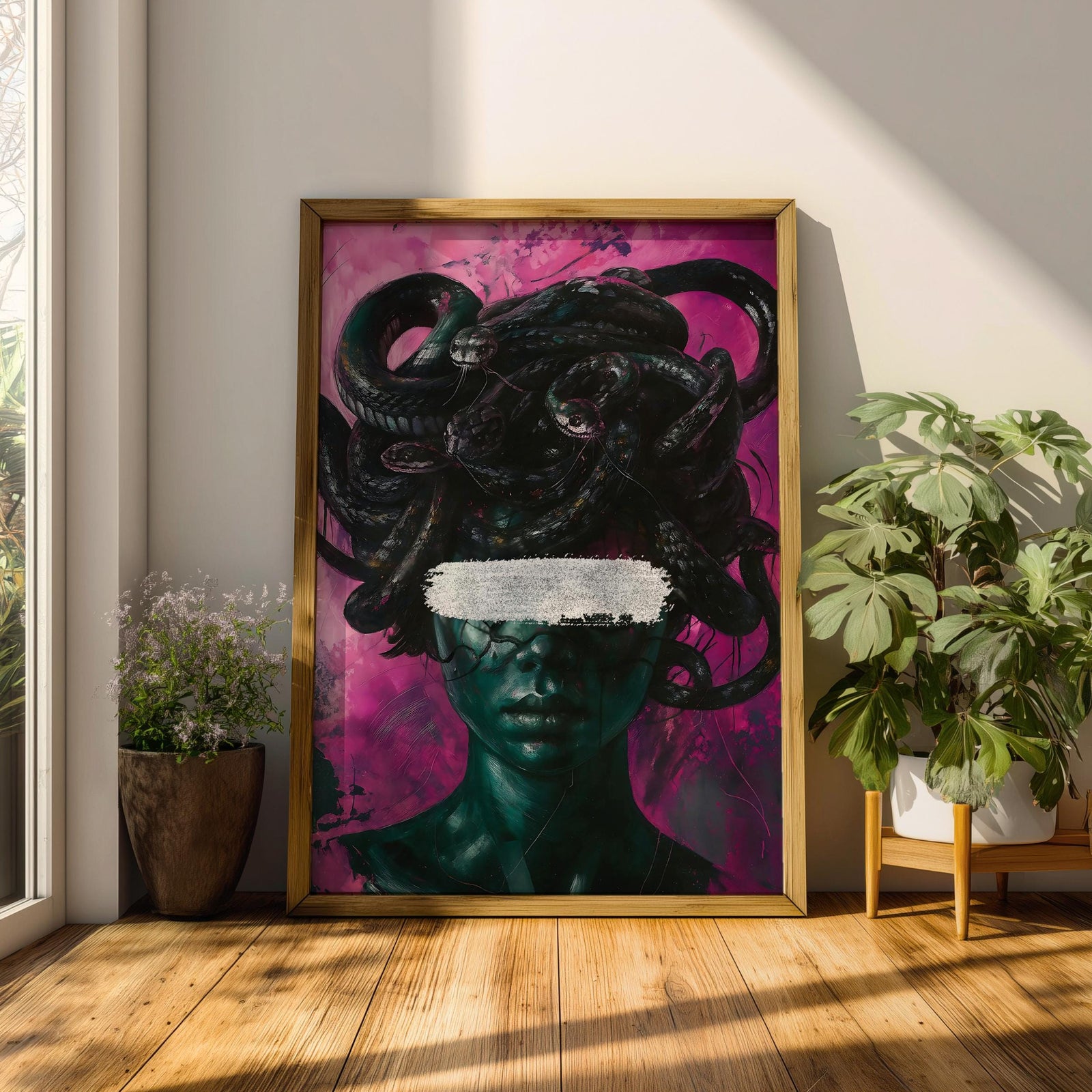 Medusa Greek Wall Art Gorgon Figure Symbol Mythology Fantasy Gift Living Room Home Decor