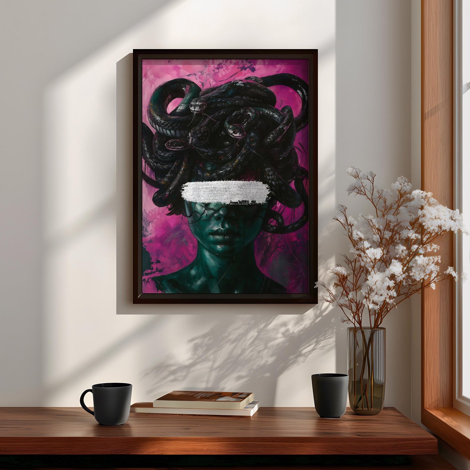 Medusa Greek Wall Art Gorgon Figure Symbol Mythology Fantasy Gift Living Room Home Decor