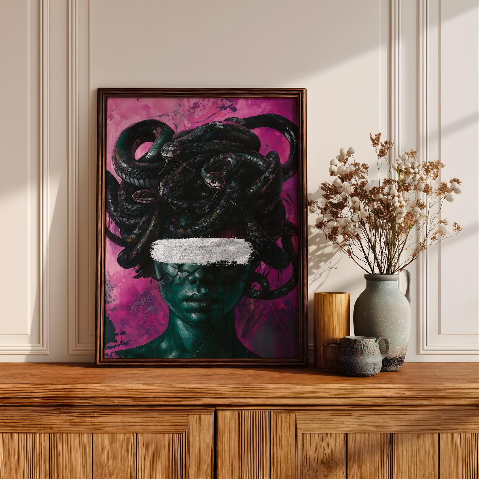 Medusa Greek Wall Art Gorgon Figure Symbol Mythology Fantasy Gift Living Room Home Decor