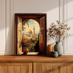 Dome of the Rock Window View Art Print: Islamic Jerusalem Decor (Digital / Print / Canvas / Framed)
