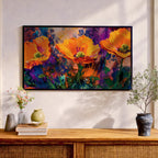 Poppy Flowers Oil Painting Print: Vibrant Botanical Wall Art (Digital / Print / Canvas / Framed)
