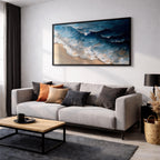 Ocean Waves Wall Art Print: Moody Coastal Seascape Painting (Digital / Print / Canvas / Framed)