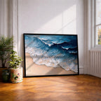 Ocean Waves Wall Art Print: Moody Coastal Seascape Painting (Digital / Print / Canvas / Framed)