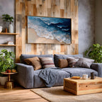 Ocean Waves Wall Art Print: Moody Coastal Seascape Painting (Digital / Print / Canvas / Framed)