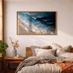 Ocean Waves Wall Art Print: Moody Coastal Seascape Painting (Digital / Print / Canvas / Framed)