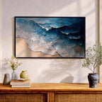 Ocean Waves Wall Art Print: Moody Coastal Seascape Painting (Digital / Print / Canvas / Framed)