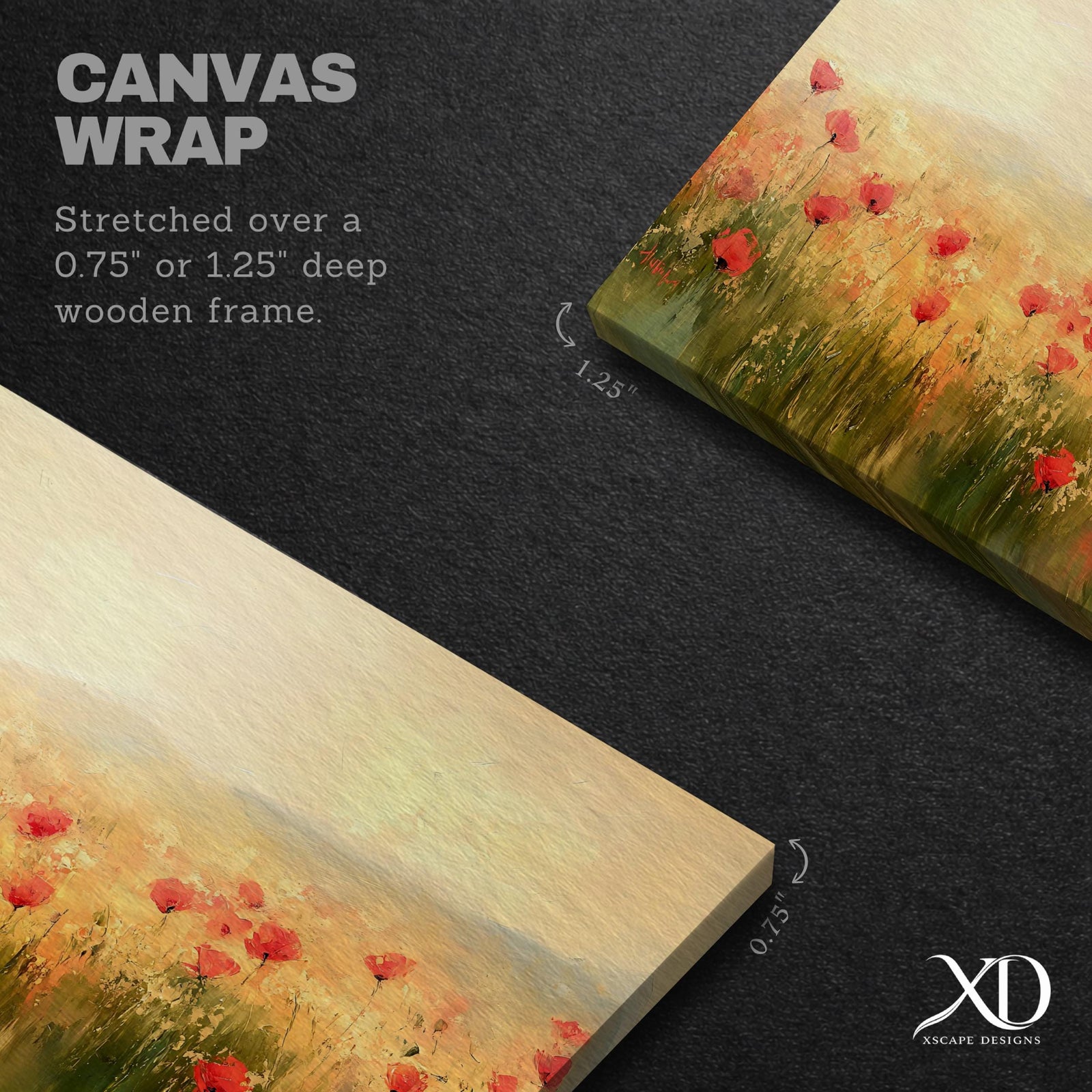 Poppy Field Wall Art Print: Vintage Botanical Landscape Decor (Digital / Print / Canvas / Framed)
