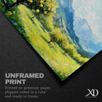 Lemon Orchard Wall Art: Mediterranean Coastal Landscape (Digital / Print / Canvas / Framed)