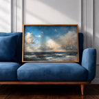 Ocean Waves Wall Art: Coastal Seascape Beach Painting (Digital / Print / Canvas / Framed)