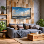 Ocean Waves Wall Art: Coastal Seascape Beach Painting (Digital / Print / Canvas / Framed)