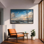 Ocean Waves Wall Art: Coastal Seascape Beach Painting (Digital / Print / Canvas / Framed)