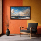 Ocean Waves Wall Art: Coastal Seascape Beach Painting (Digital / Print / Canvas / Framed)