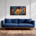 Moroccan Courtyard Art Print: Islamic Architecture Wall Decor (Digital / Print / Canvas / Framed)