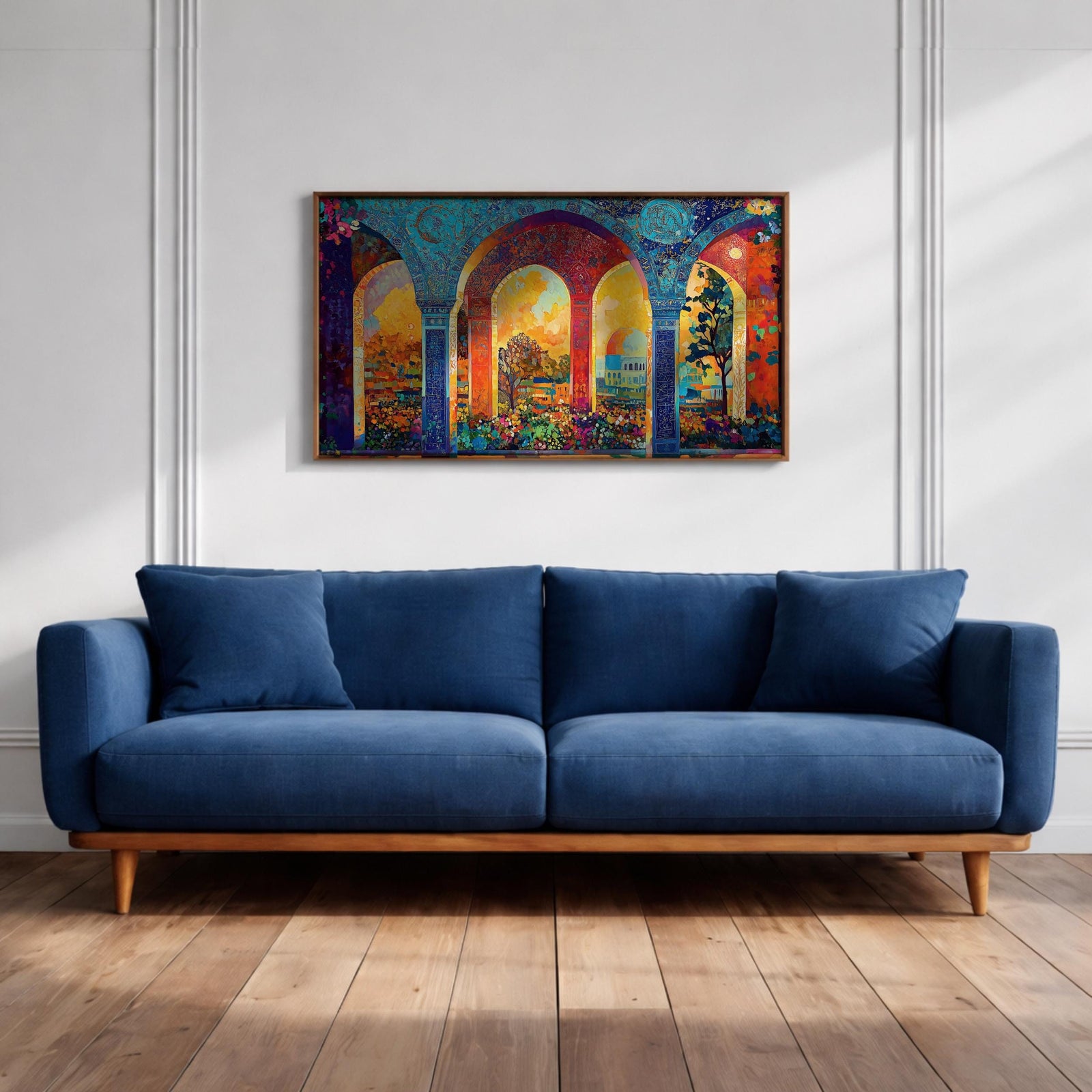Moroccan Courtyard Art Print: Islamic Architecture Wall Decor (Digital / Print / Canvas / Framed)