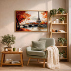 Eiffel Tower Paris Art Print: Romantic Autumn French Wall Decor (Digital / Print / Canvas / Framed)