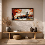 Eiffel Tower Paris Art Print: Romantic Autumn French Wall Decor (Digital / Print / Canvas / Framed)