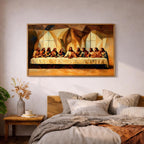Last Supper Oil Painting Print: Biblical Christian Wall Art (Digital / Print / Canvas / Framed)