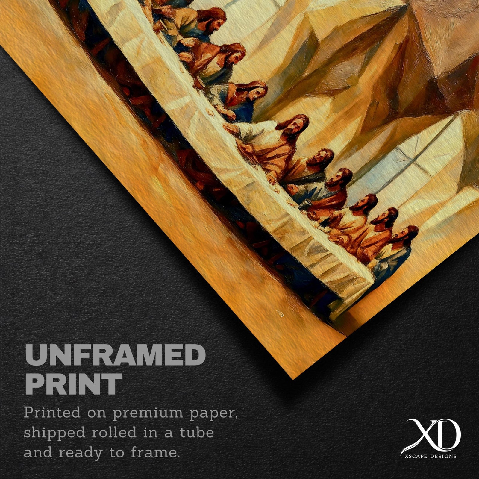 Last Supper Oil Painting Print: Biblical Christian Wall Art (Digital / Print / Canvas / Framed)