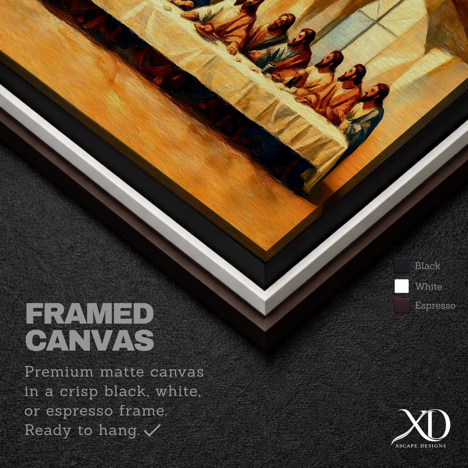 Last Supper Oil Painting Print: Biblical Christian Wall Art (Digital / Print / Canvas / Framed)