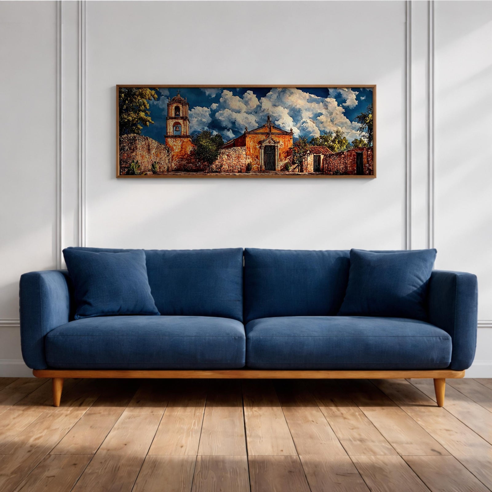 Rustic Church Wall Art Print: Catholic Chapel Landscape Decor (Digital / Canvas / Framed)