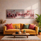 Japanese Cherry Blossom Panoramic Print: Sakura Floral Wall Art (Digital / Canvas / Framed)