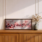 Japanese Cherry Blossom Panoramic Print: Sakura Floral Wall Art (Digital / Canvas / Framed)