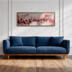 Japanese Cherry Blossom Panoramic Print: Sakura Floral Wall Art (Digital / Canvas / Framed)