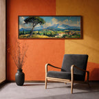 Tuscan Landscape Wall Art Print: Italian Countryside Panoramic Decor (Digital / Canvas / Framed)