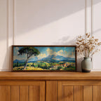 Tuscan Landscape Wall Art Print: Italian Countryside Panoramic Decor (Digital / Canvas / Framed)