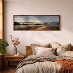 Wildflower Landscape Wall Art Print: Countryside Meadow Decor (Digital / Canvas / Framed)