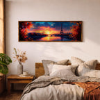 Eiffel Tower Sunset Wall Art Print: Romantic Paris Cityscape (Digital / Canvas / Framed)