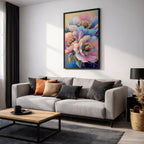 Peony Flower Wall Art Print: Modern Gold Botanical Decor (Digital / Print / Canvas / Framed)