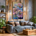 Peony Flower Wall Art Print: Modern Gold Botanical Decor (Digital / Print / Canvas / Framed)