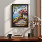 Mediterranean Patio Wall Art: Italian Coastal Landscape Decor (Digital / Print / Canvas / Framed)