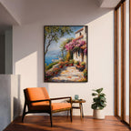 Mediterranean Patio Wall Art: Italian Coastal Landscape Decor (Digital / Print / Canvas / Framed)