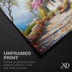 Mediterranean Patio Wall Art: Italian Coastal Landscape Decor (Digital / Print / Canvas / Framed)