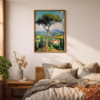 Tuscan Impasto Landscape Art: Rustic Italian Decor (Digital / Print / Canvas / Framed)