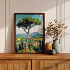 Tuscan Impasto Landscape Art: Rustic Italian Decor (Digital / Print / Canvas / Framed)