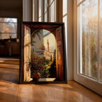 Dome of the Rock Window View Art Print: Islamic Jerusalem Decor (Digital / Print / Canvas / Framed)
