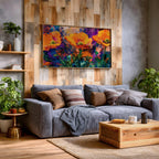 Poppy Flowers Oil Painting Print: Vibrant Botanical Wall Art (Digital / Print / Canvas / Framed)