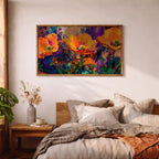 Poppy Flowers Oil Painting Print: Vibrant Botanical Wall Art (Digital / Print / Canvas / Framed)