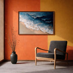 Ocean Waves Wall Art Print: Moody Coastal Seascape Painting (Digital / Print / Canvas / Framed)