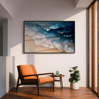 Ocean Waves Wall Art Print: Moody Coastal Seascape Painting (Digital / Print / Canvas / Framed)