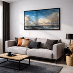 Ocean Waves Wall Art: Coastal Seascape Beach Painting (Digital / Print / Canvas / Framed)
